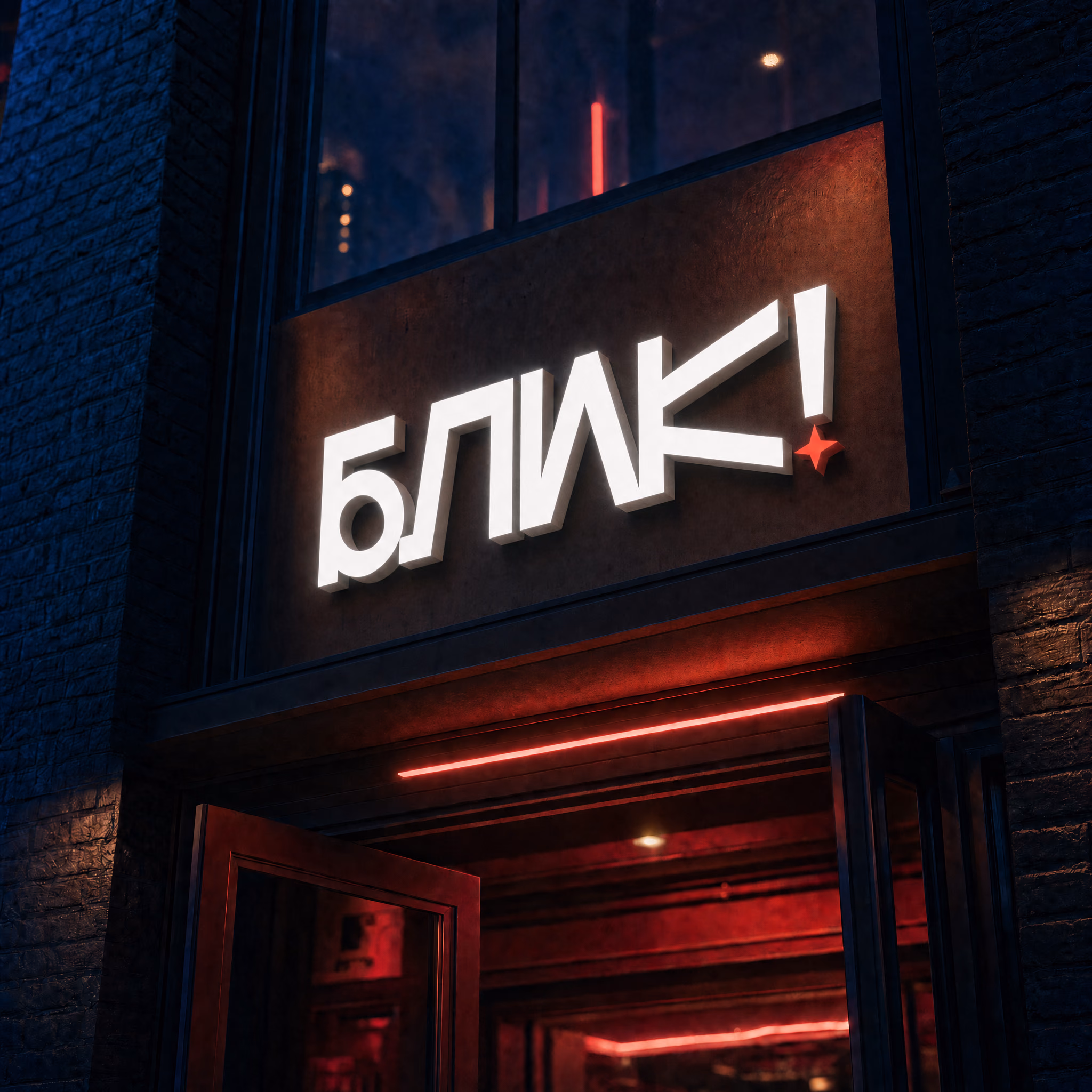 Световые объемные буквы на фасаде